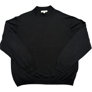 Pronto Uomo Merino Wool Black Mock Turtleneck Sweater